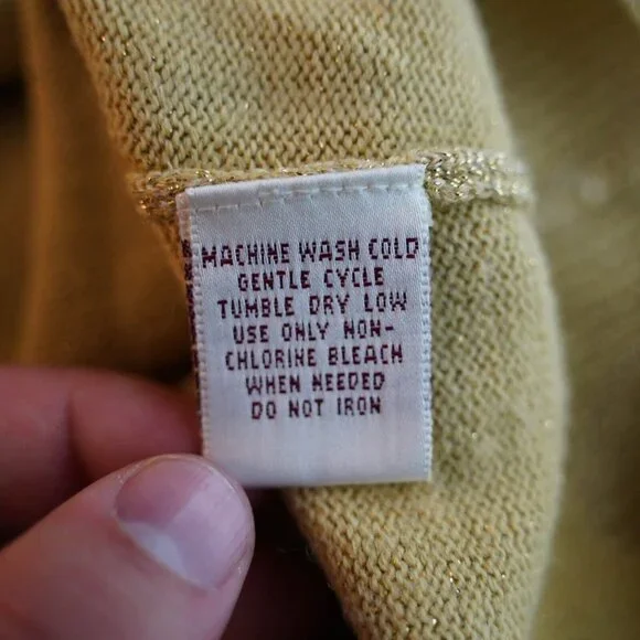Vintage Worthington Sweater Womens 20W Plus Gold Pullover Casual EUC - Picture 7 of 7